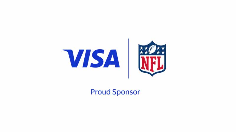Logo của Visa, nhà tài trợ cho sự kiện NFL